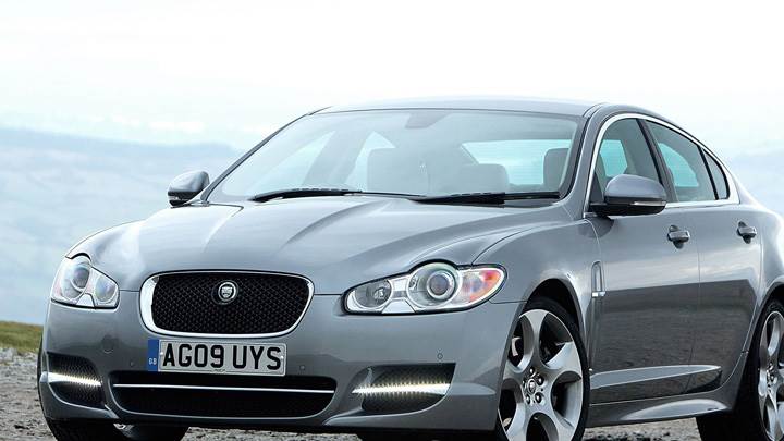 Jaguar XF 2011 In Grey Near Moutains